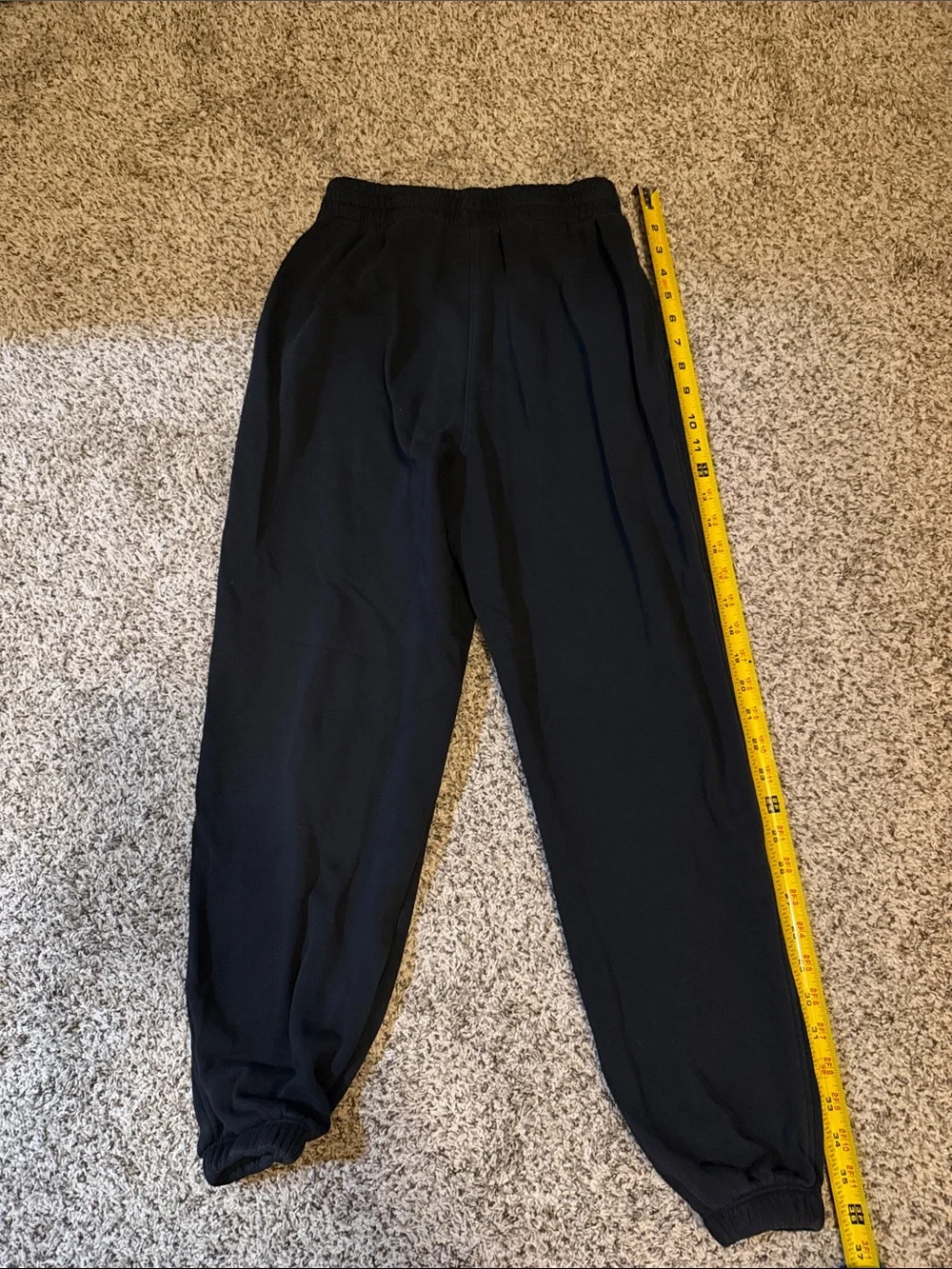 Nike Kids size L Black Jogger Sweatpants with White Swoosh